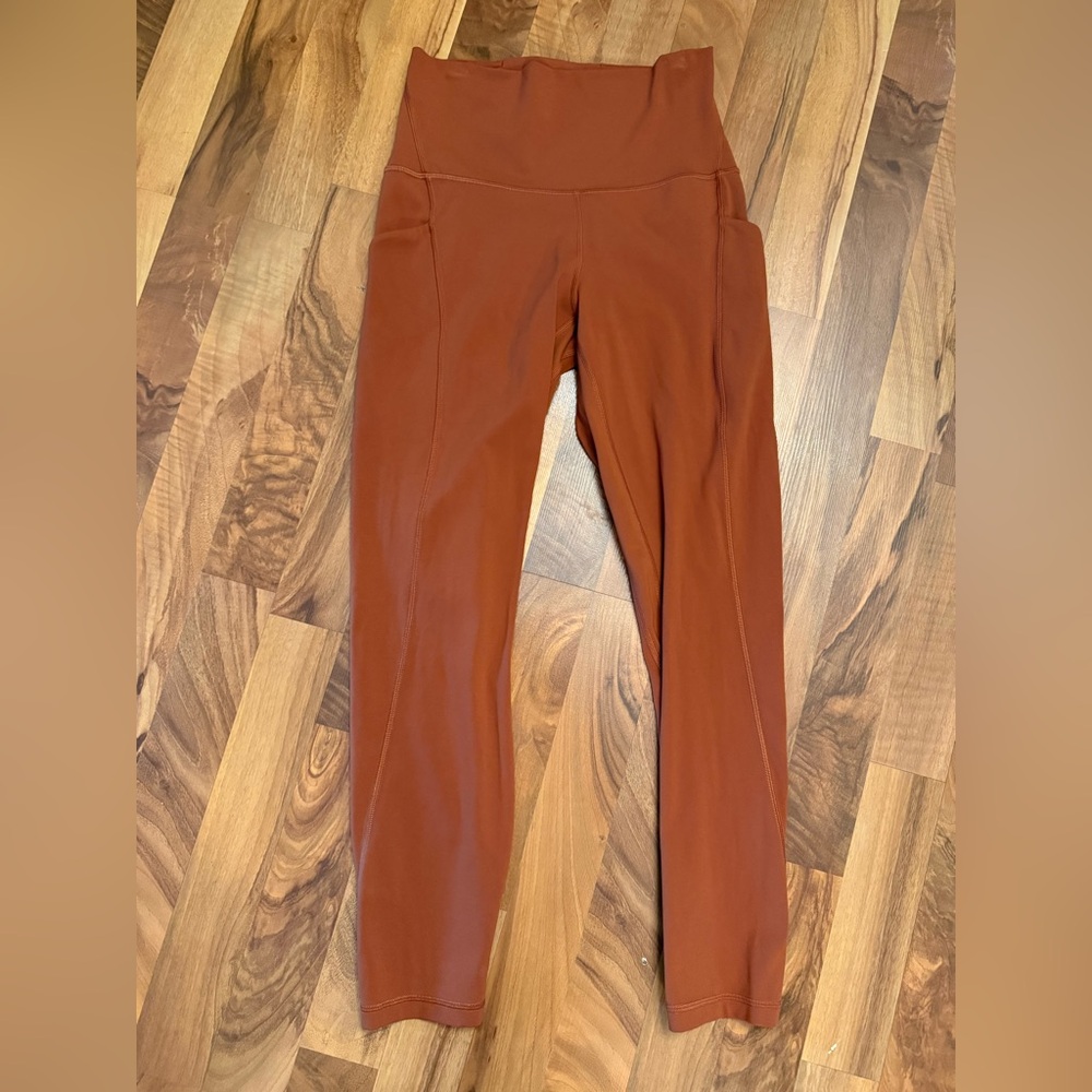 Lululemon High Rise Align Leggings With Pockets Date Brown  Size 6 25”